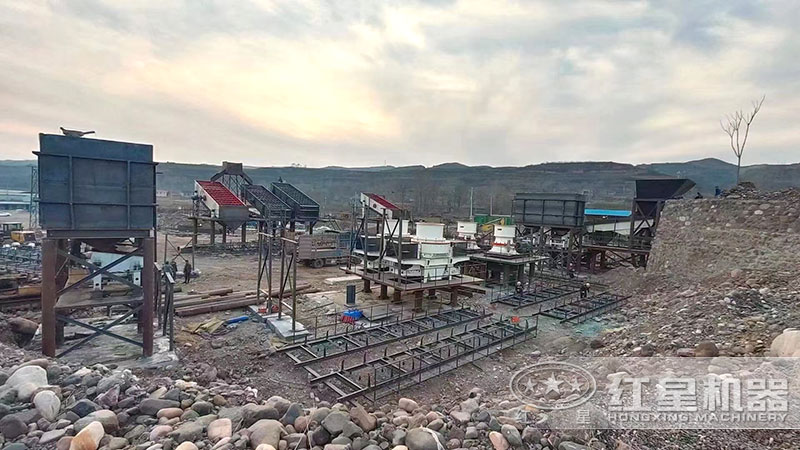 砂石场生产线安装现场 砂石场生产线安装现场