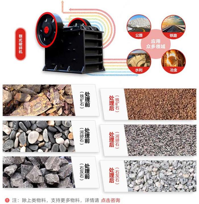 小型砂石粉碎机处理物料范围 小型砂石粉碎机处理物料范围