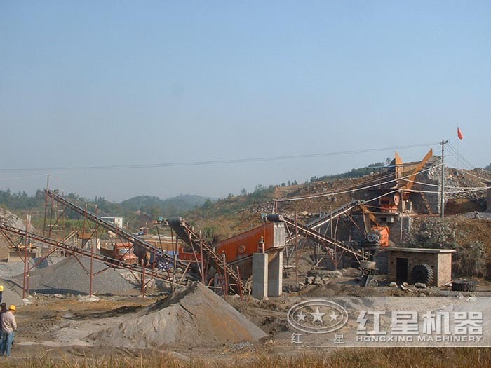 湖南环保型砂石骨料生产线现场 湖南环保型砂石骨料生产线现场