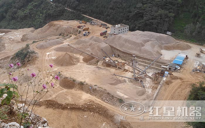 环保型砂石骨料生产线俯瞰图 环保型砂石骨料生产线俯瞰图