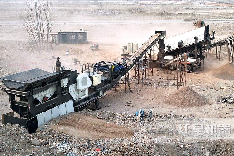 轮胎式建筑废料粉碎机现场 轮胎式建筑废料粉碎机现场