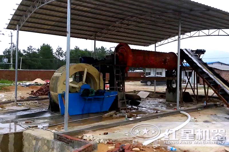 红星棒磨式制砂客户现场 红星棒磨式制砂客户现场